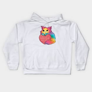 Kitty Is My Valentine Kids Hoodie